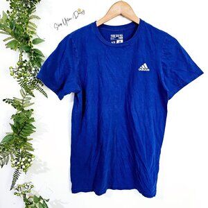 Adidas Blue‎ The Go-To Tee Shirt Mens S 100% Cotton ~SS146.5